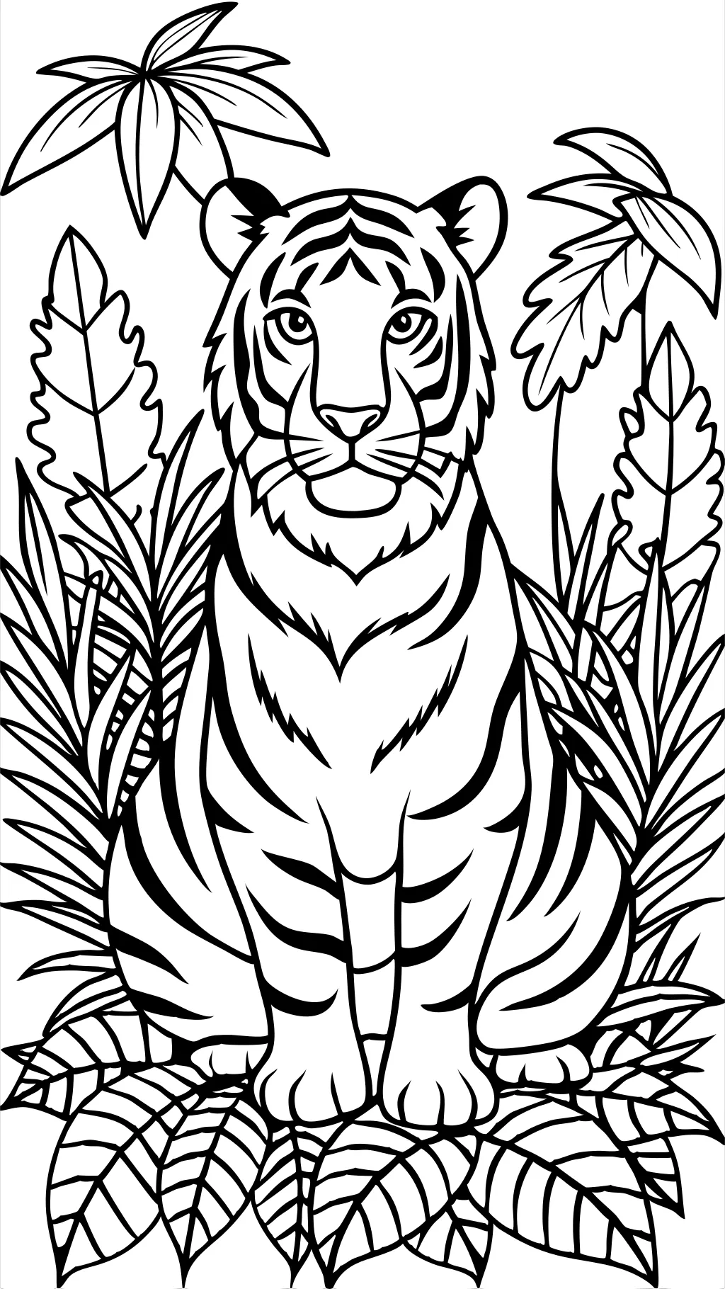 pages de livres de coloriage tigre